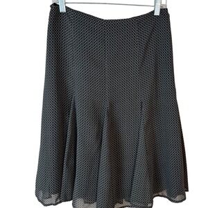 SALE GEORGE ME Womens Skirt Chocolate Brown Geometric Print Midi A Line Size 4‎